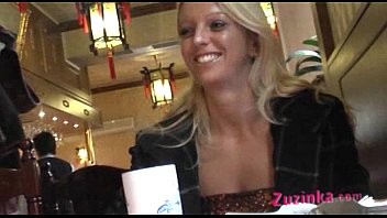 mia young blonde girl with big tits flashing tits and toying pussy in public