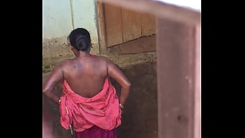 indian girl taking bath in