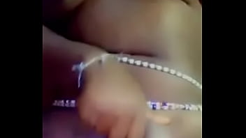 deshi aunty boobs pressing on bed