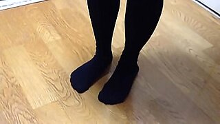 stockings top upskirt in shop short
