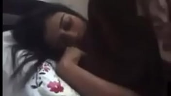 sister shows tits to brother in bed