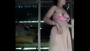 stripping teen working small boobs