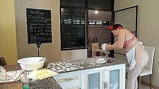 real mother fuck son in kitchen